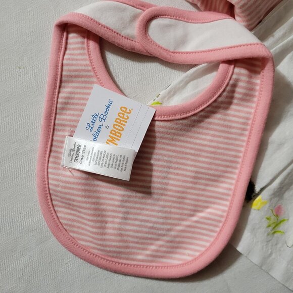 Gymboree Little Golden Book Shy Kitten Used blanket and 0-3 month Dress, NWT BIB - Picture 4 of 5